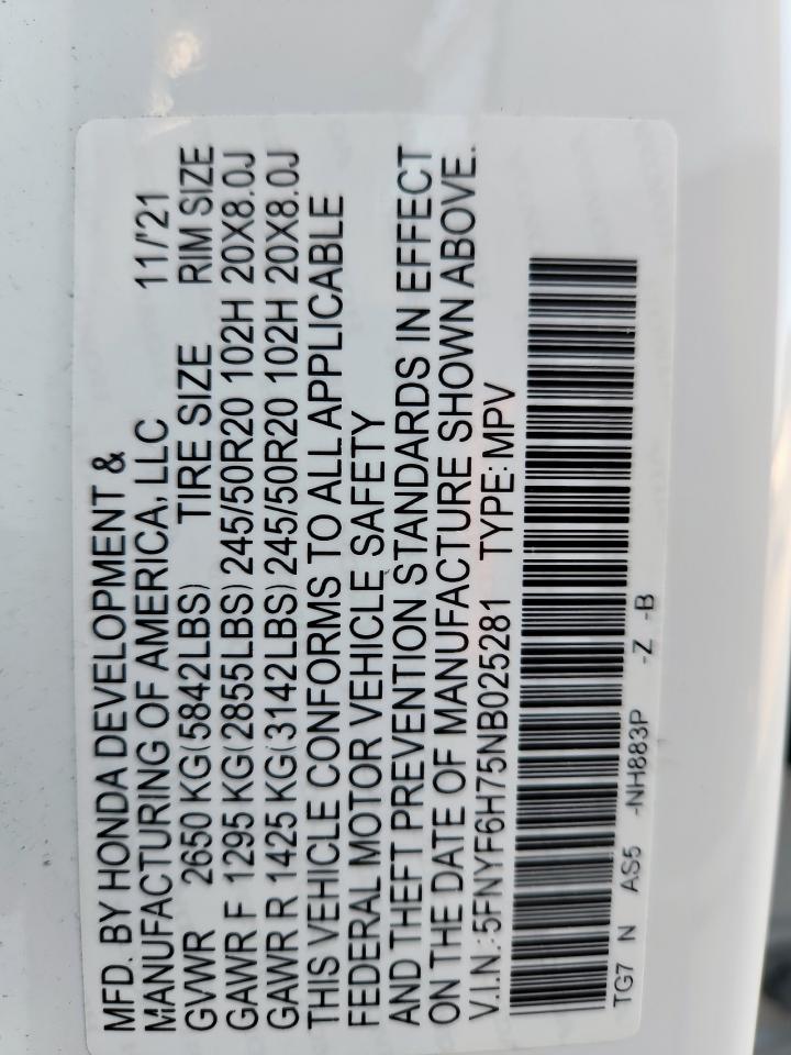 2022 HONDA PILOT