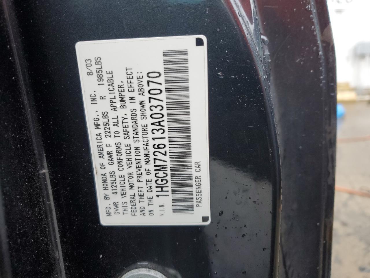 2003 HONDA ACCORD