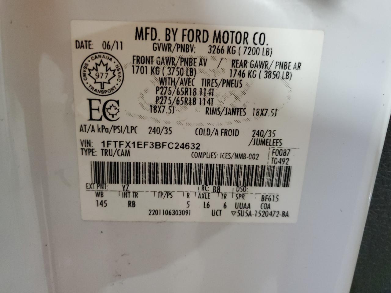 2011 FORD F-150