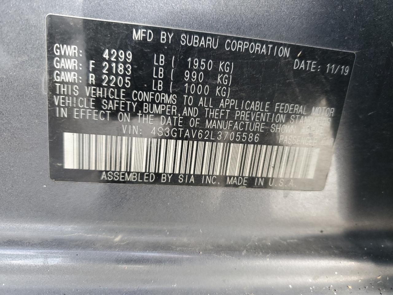 2020 SUBARU IMPREZA