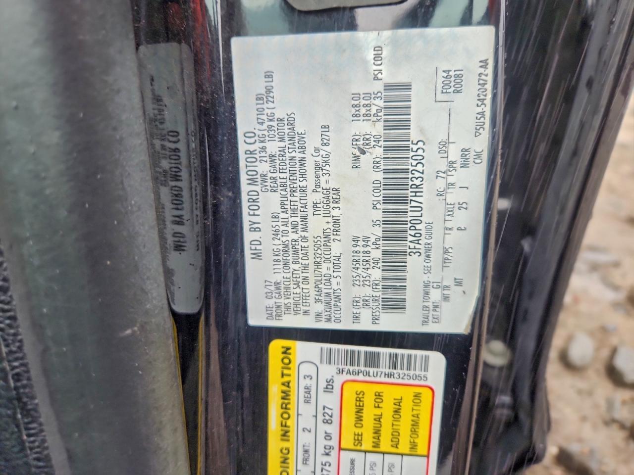 2017 FORD FUSION