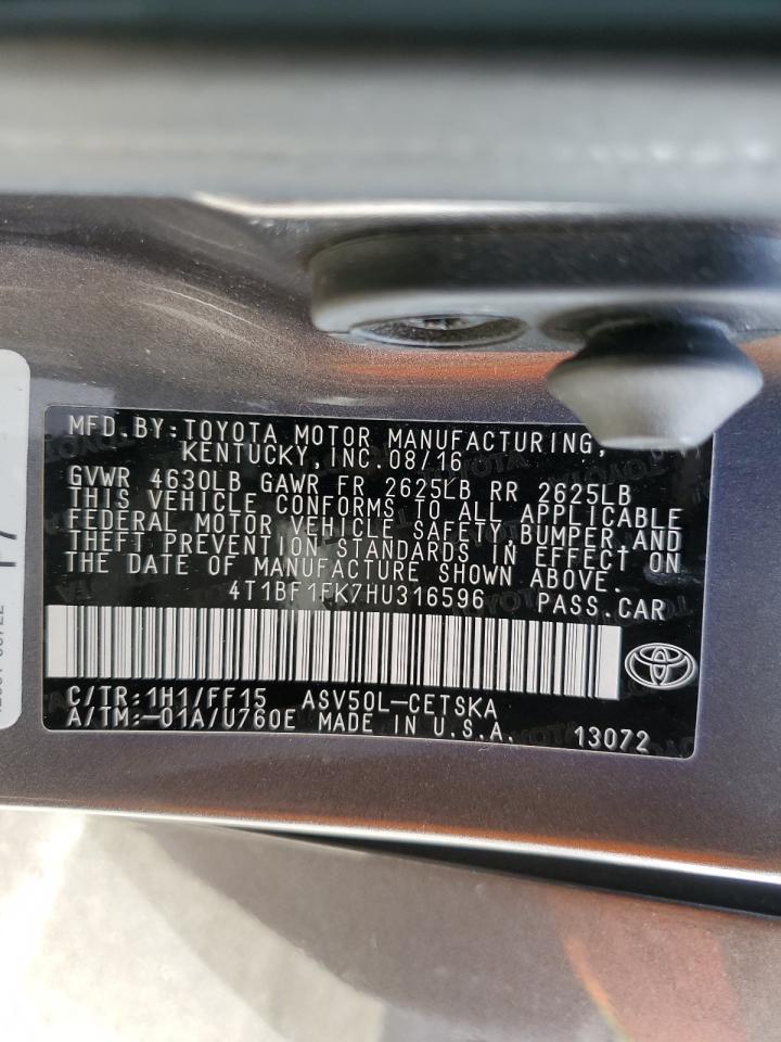 2017 TOYOTA CAMRY