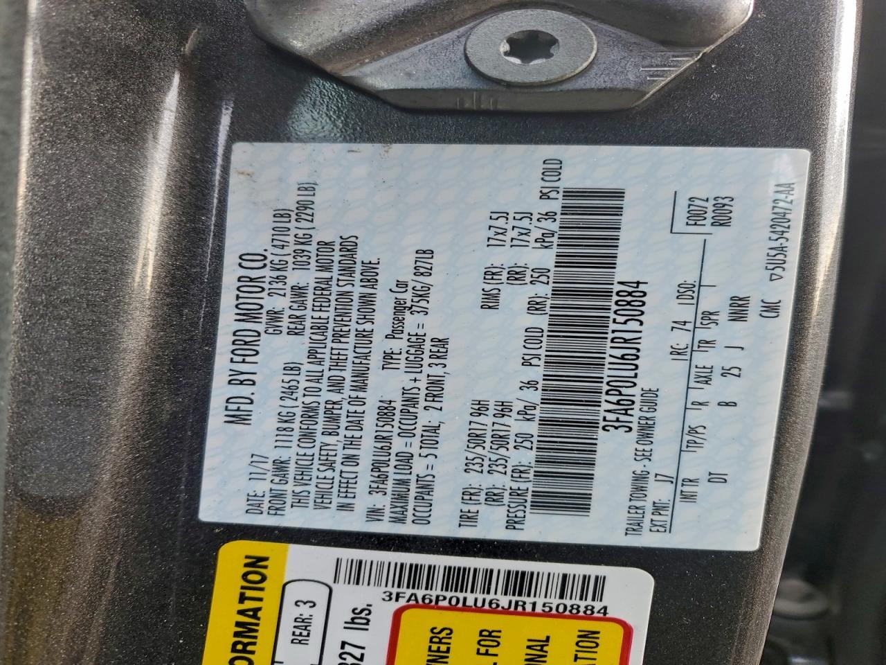 2018 FORD FUSION