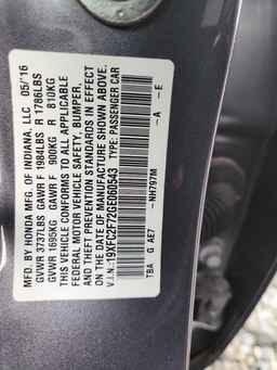 2016 HONDA CIVIC