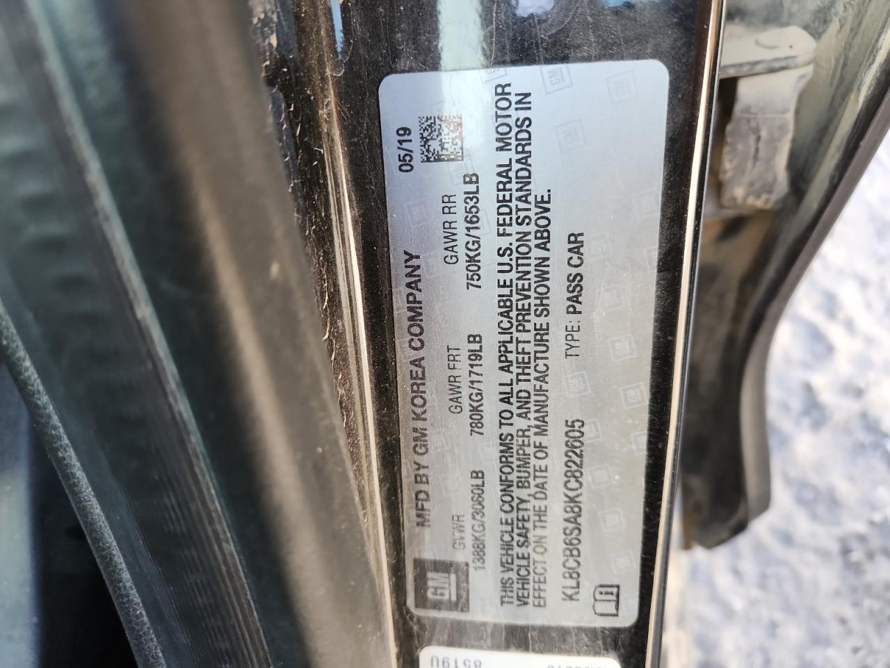 2019 CHEVROLET Spark