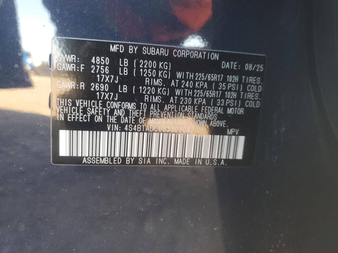 2025 SUBARU Outback