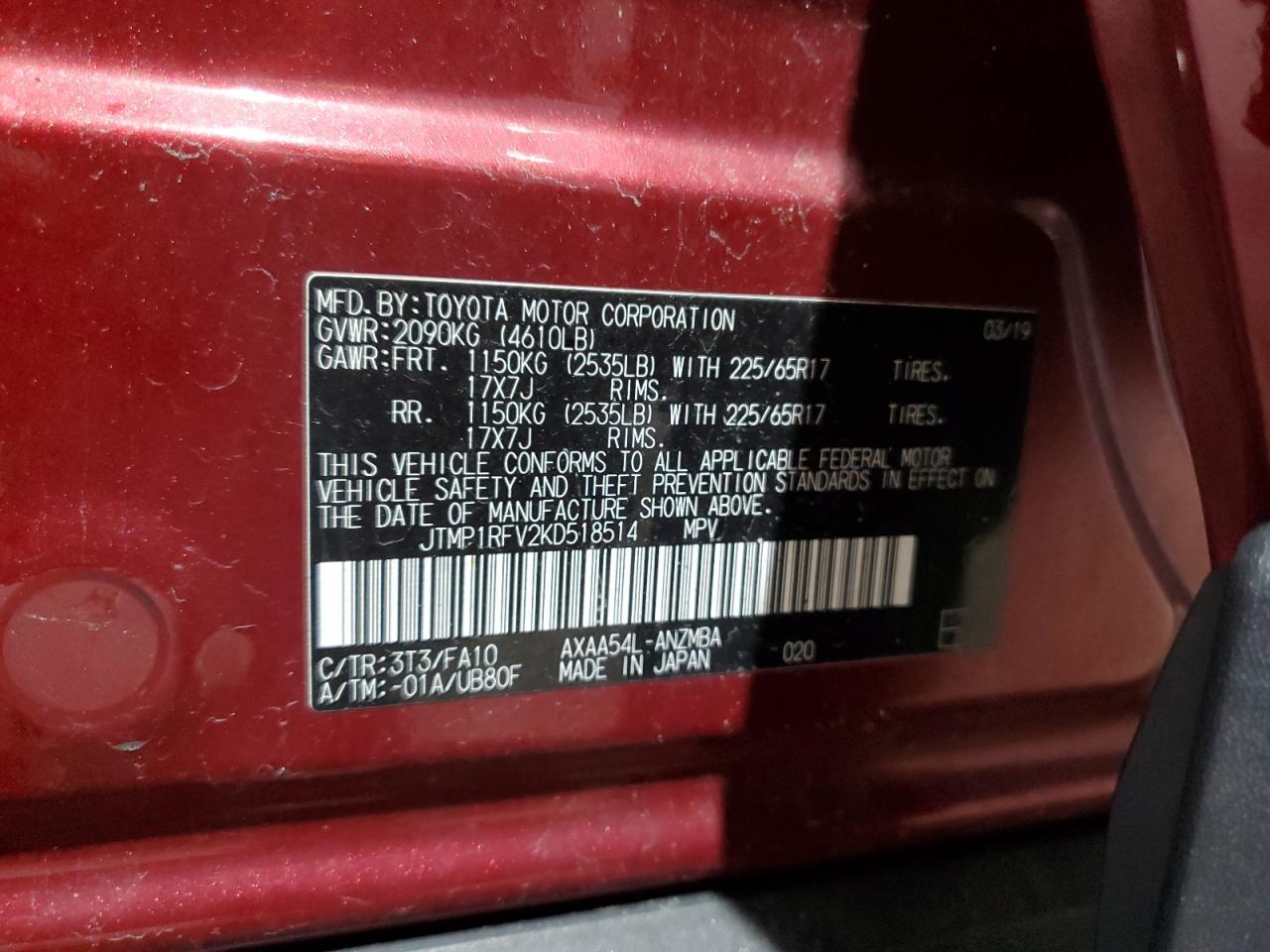 2019 TOYOTA RAV4