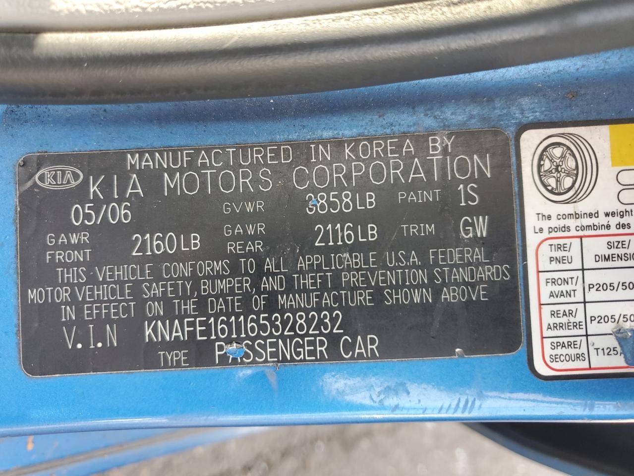 2006 KIA Spectra