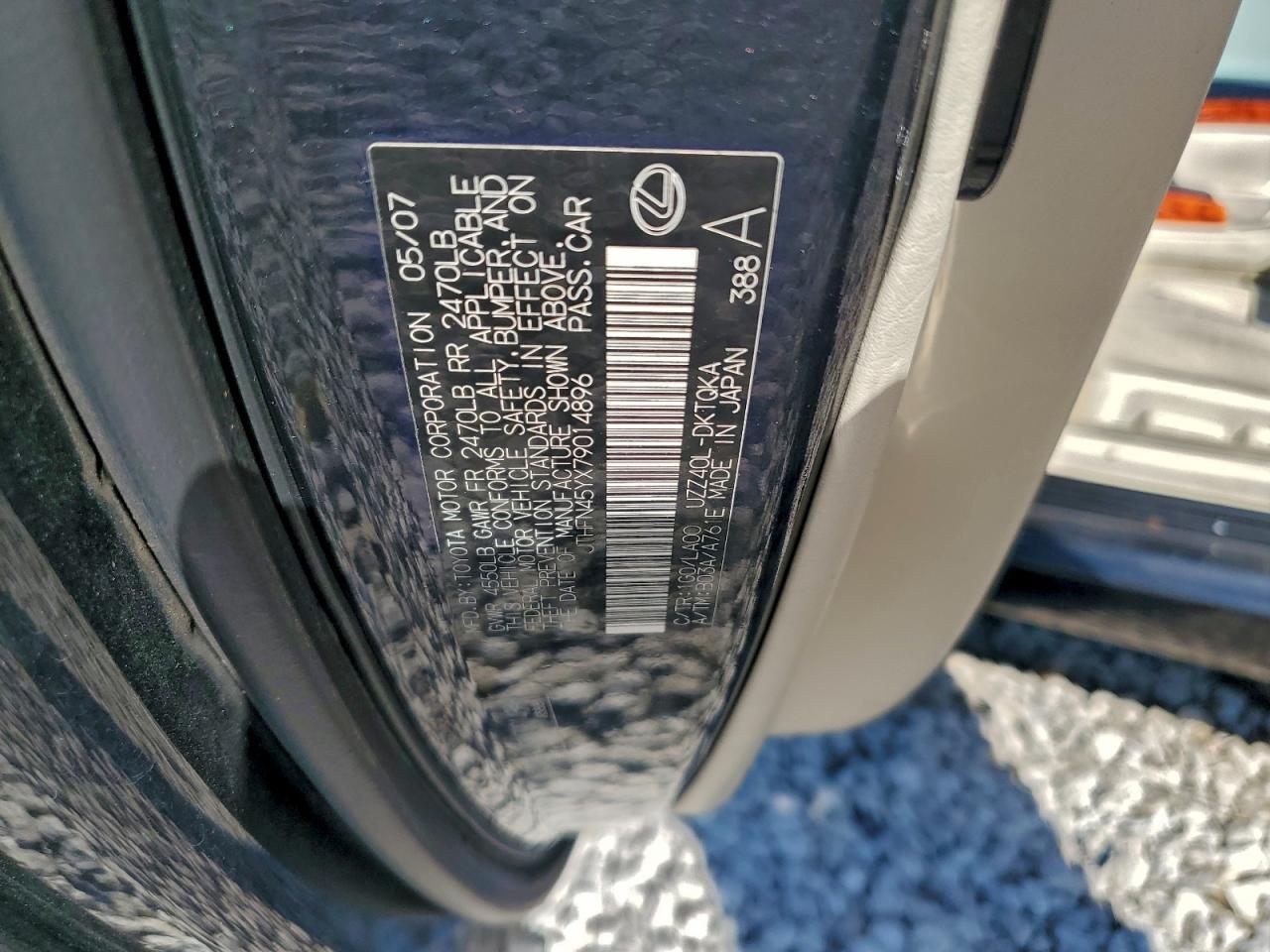 2007 LEXUS SC 430