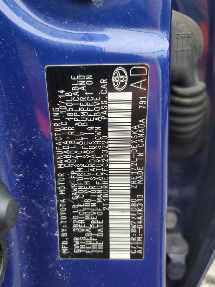 2015 TOYOTA COROLLA