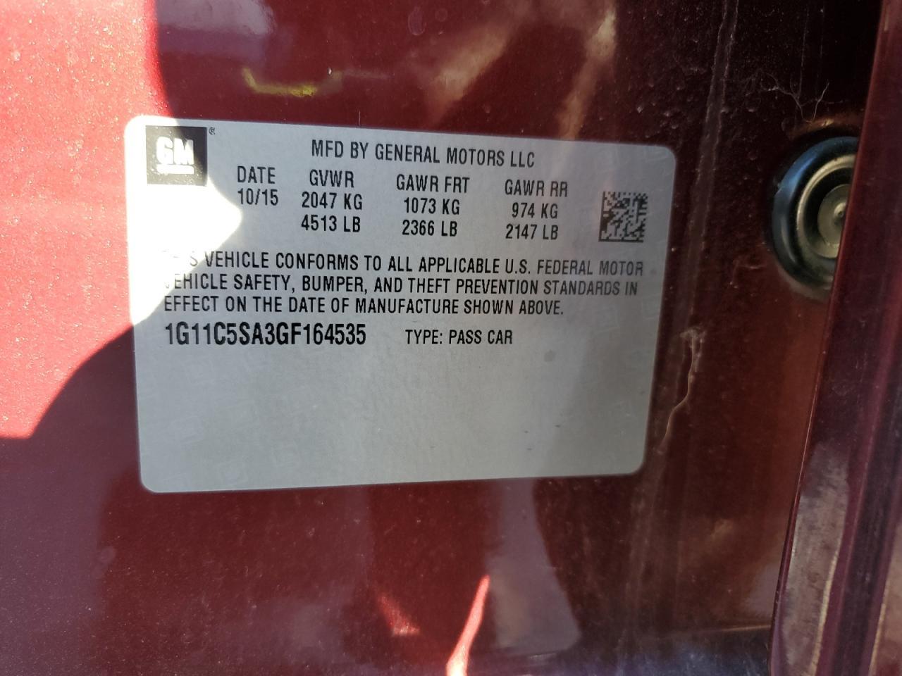 2016 CHEVROLET Malibu Limited