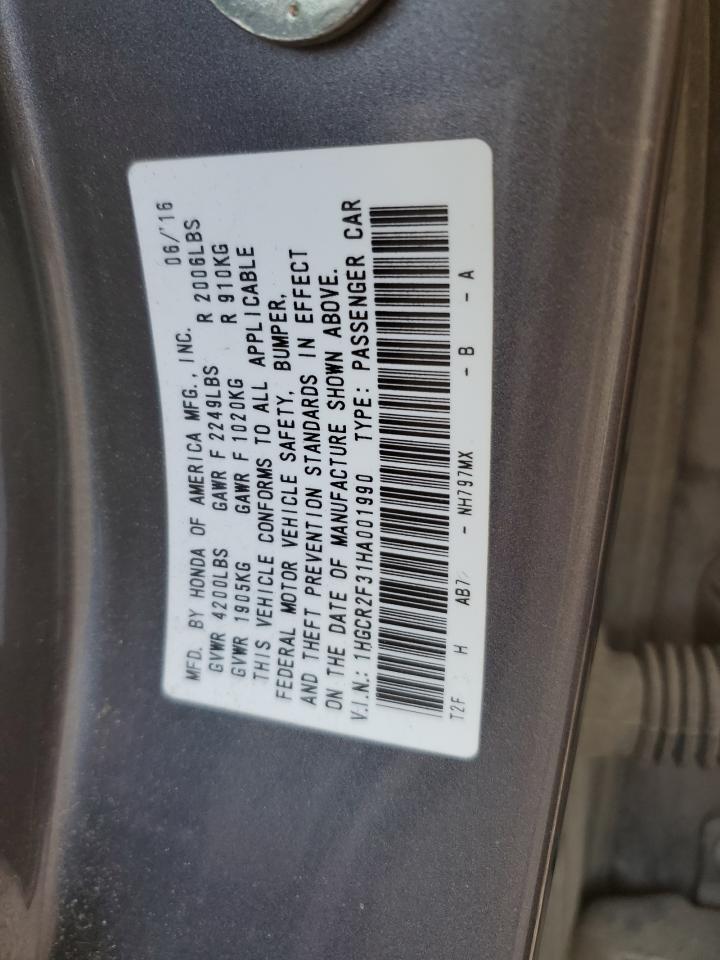 2017 HONDA ACCORD