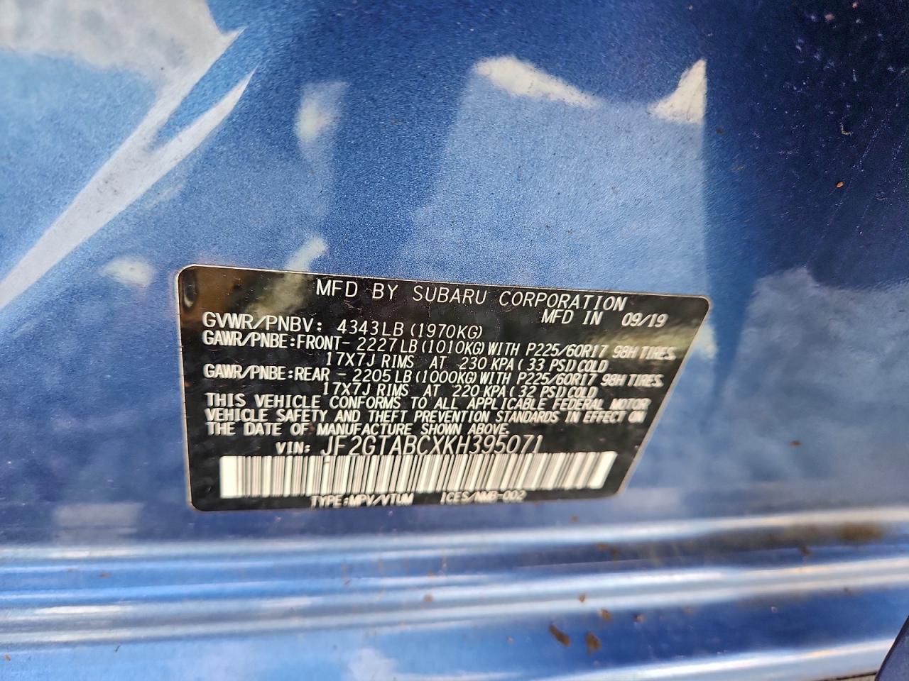2019 SUBARU Crosstrek