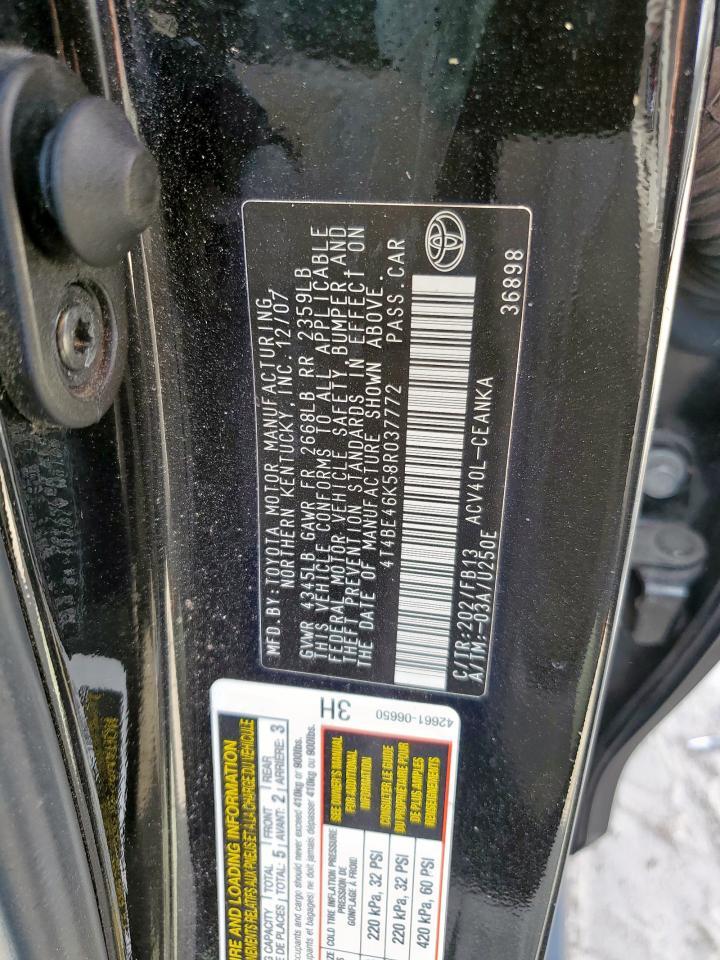 2008 TOYOTA CAMRY