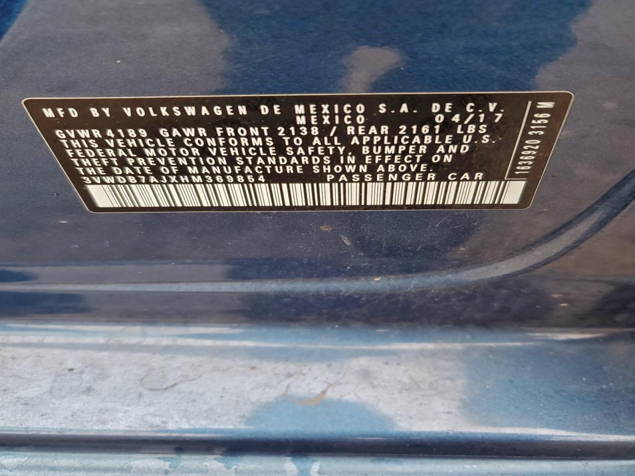 2017 VOLKSWAGEN JETTA