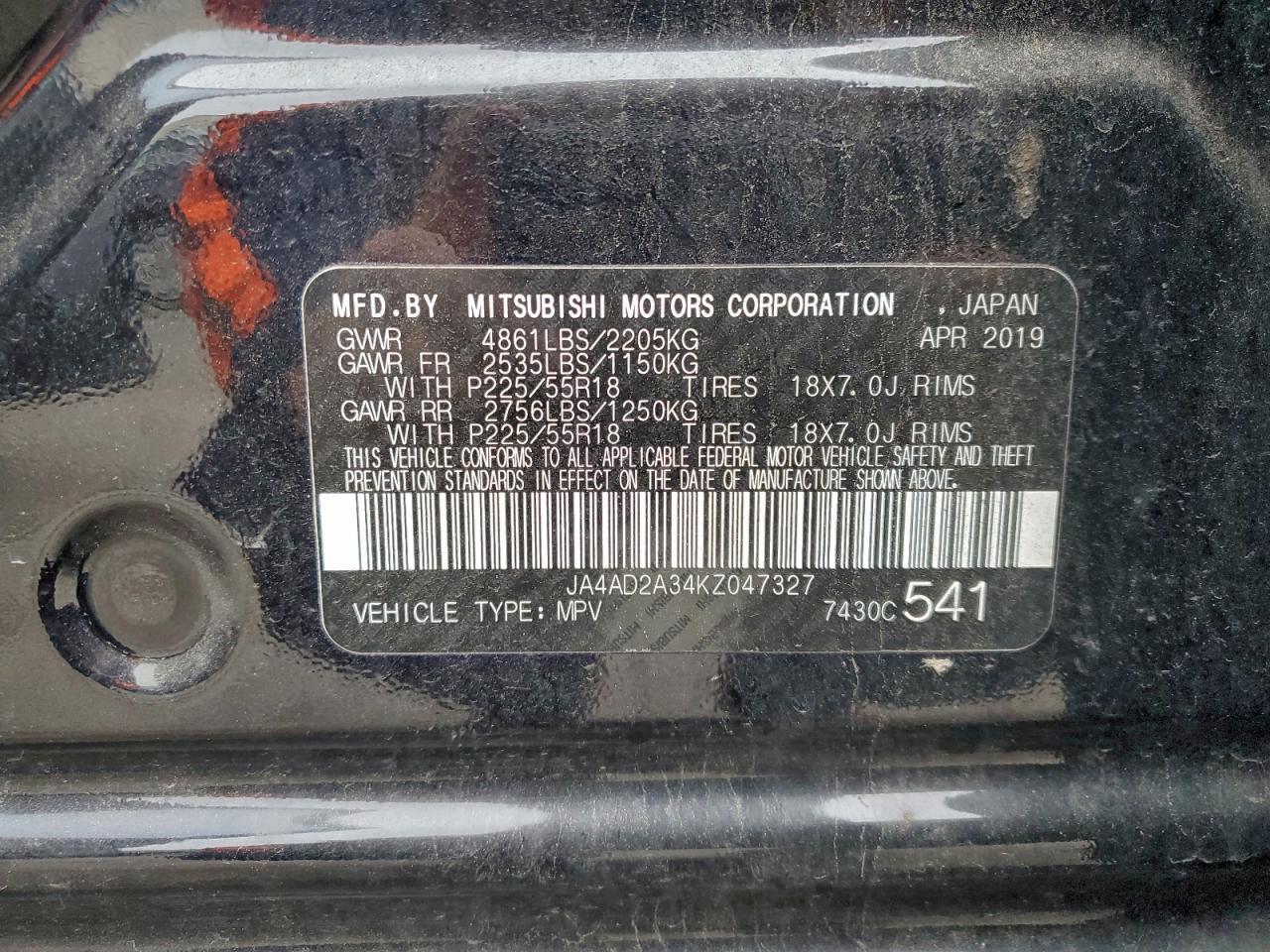 2019 MITSUBISHI outlander
