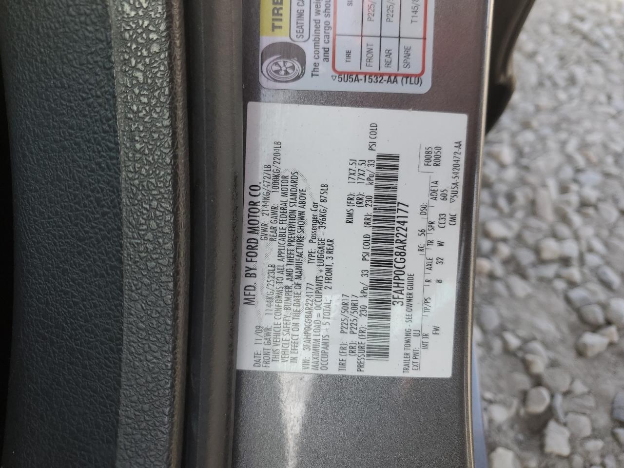 2010 FORD FUSION