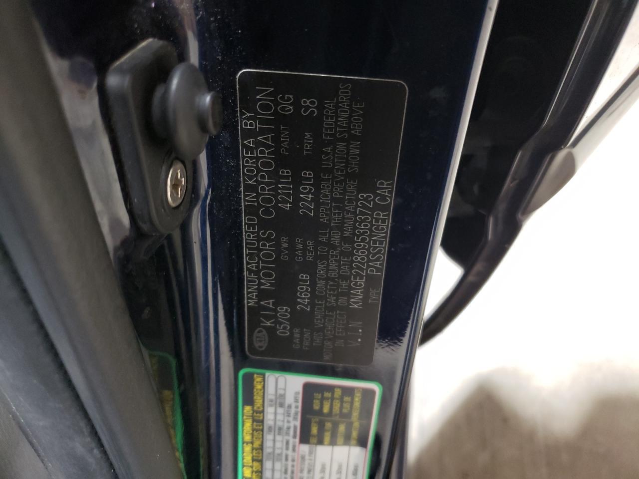 2009 KIA OPTIMA