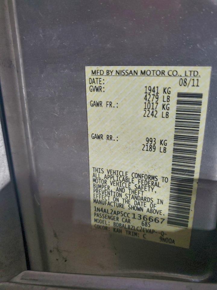 2012 NISSAN ALTIMA