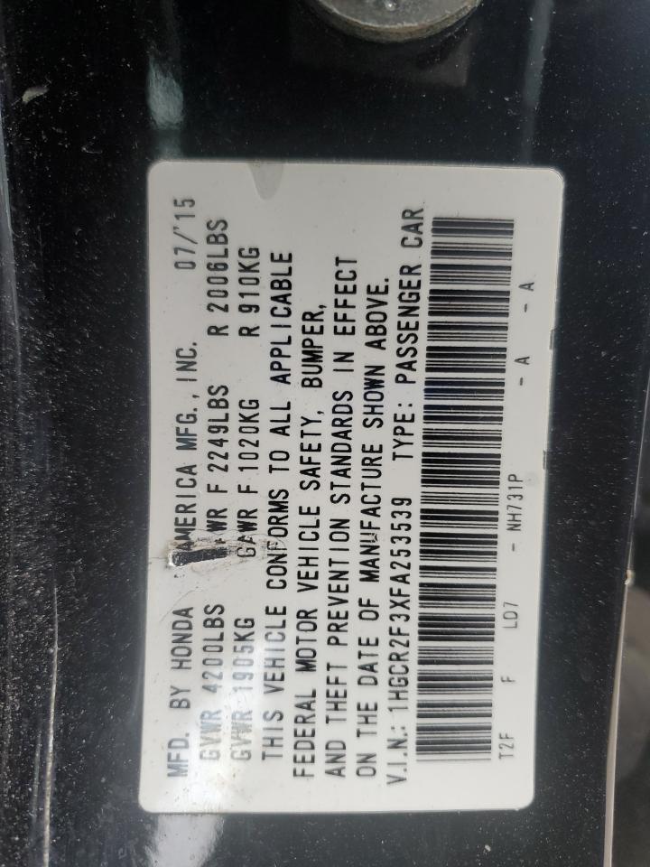 2015 HONDA ACCORD