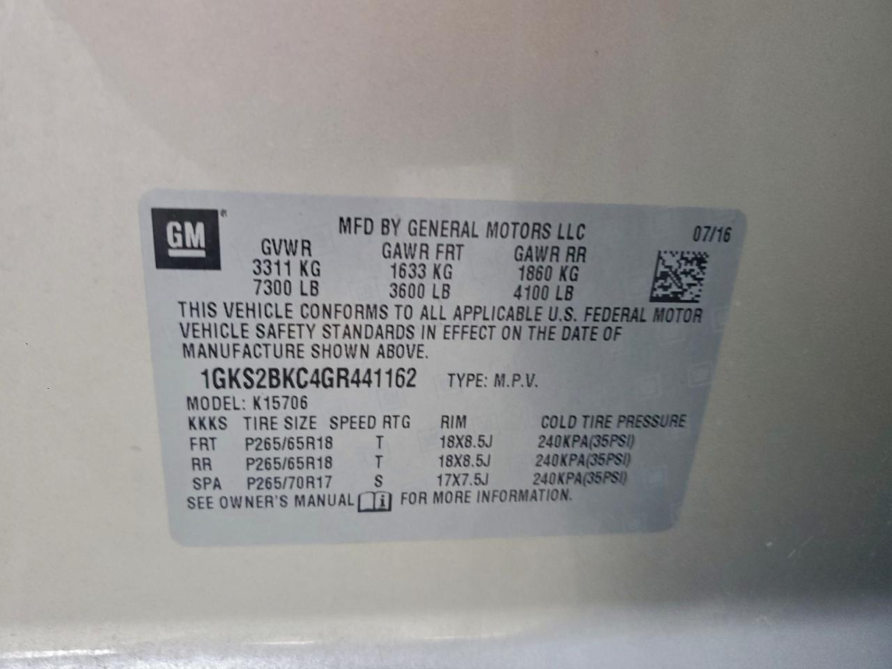 2016 GMC Yukon
