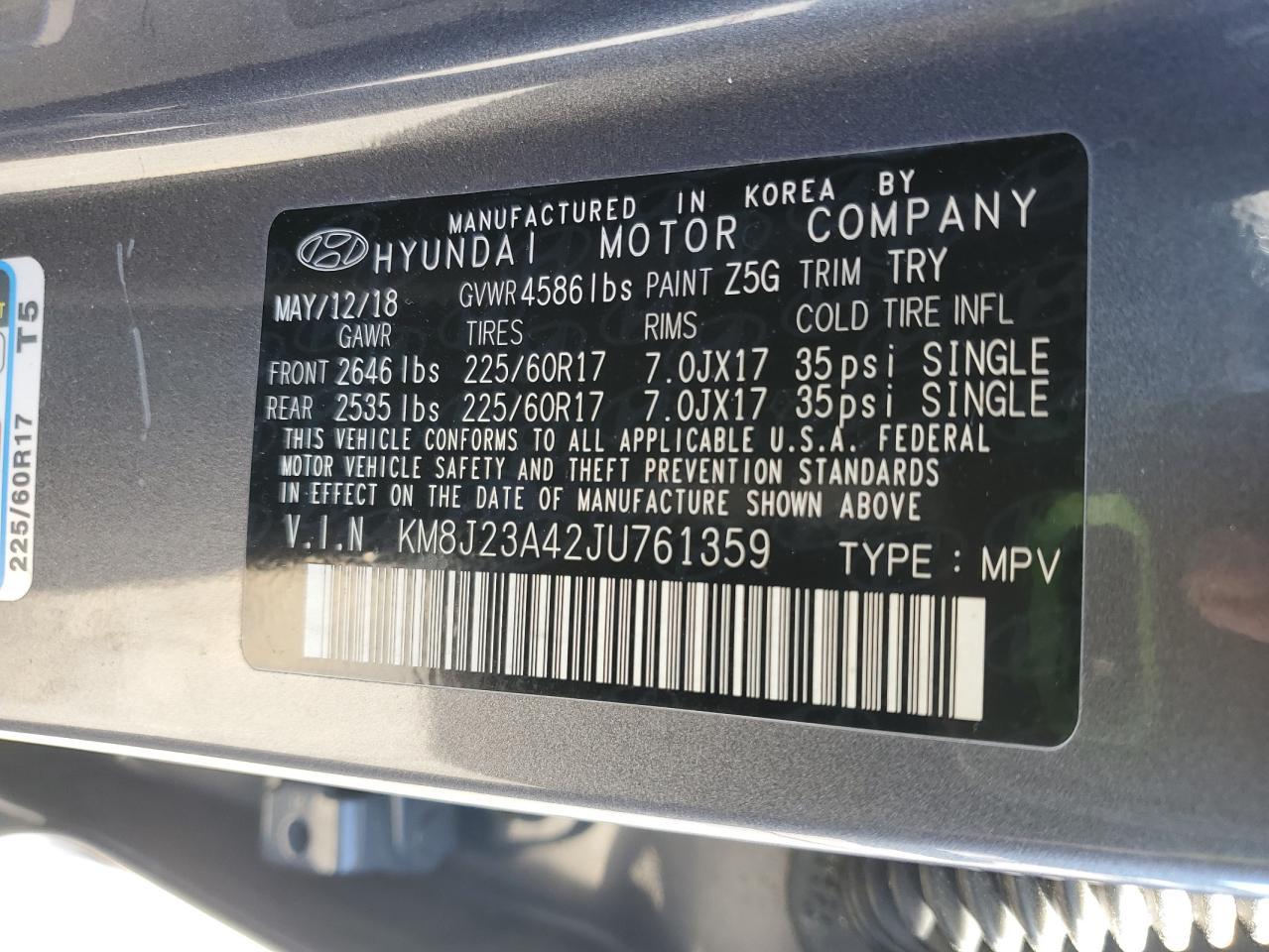 2018 HYUNDAI TUCSON