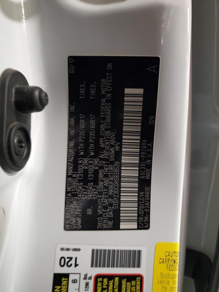 2017 TOYOTA SIENNA
