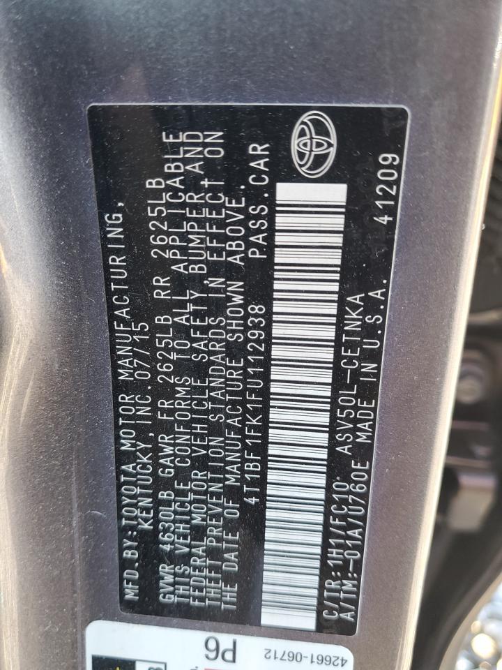 2015 TOYOTA CAMRY