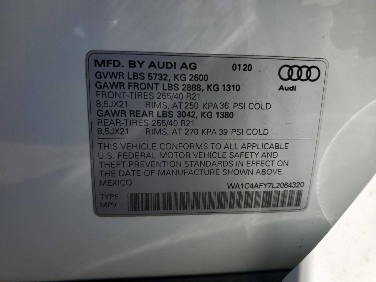 2020 AUDI SQ5