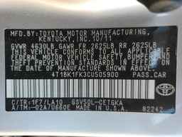 2012 TOYOTA CAMRY