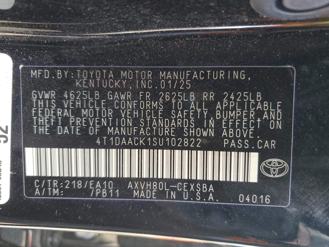2025 TOYOTA CAMRY
