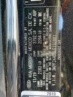 2020 KIA FORTE