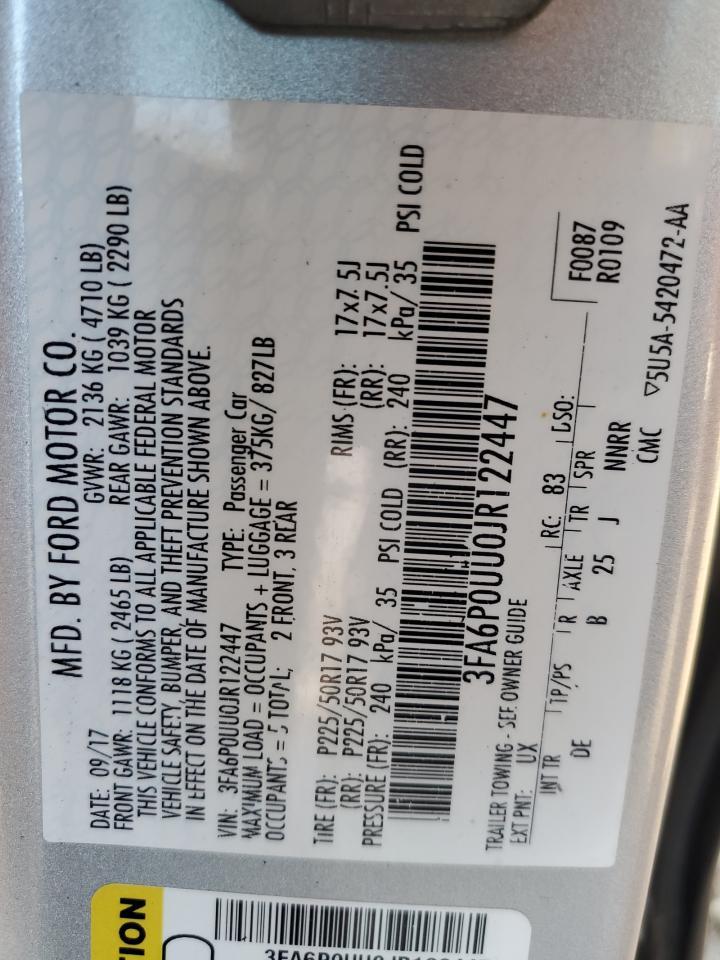 2018 FORD FUSION
