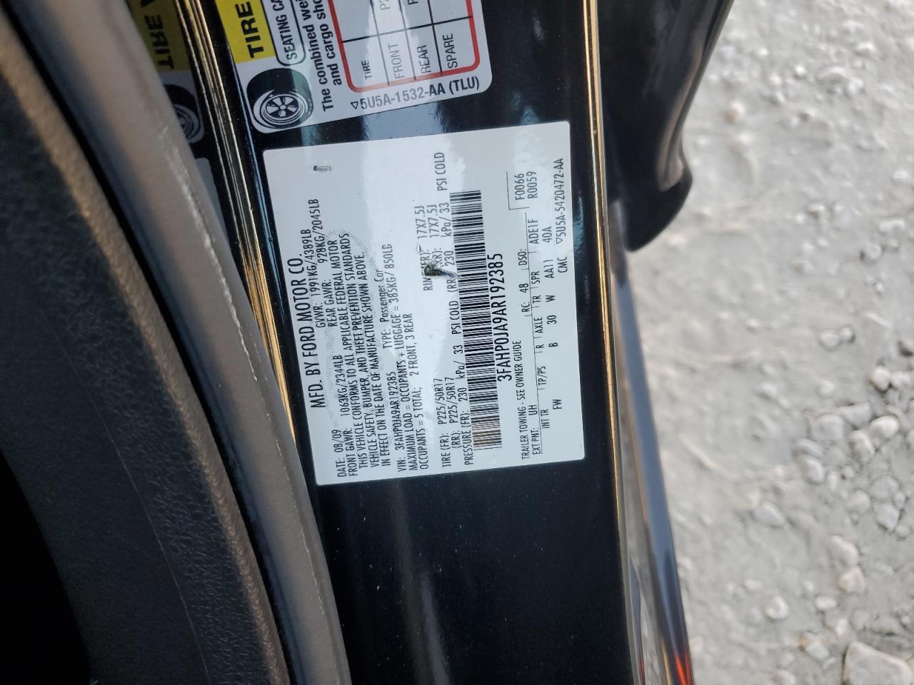 2010 FORD FUSION