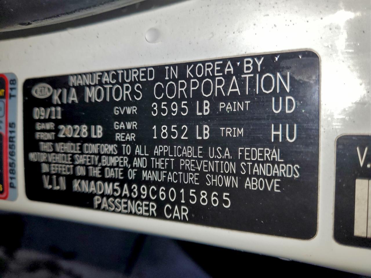 2012 KIA RIO