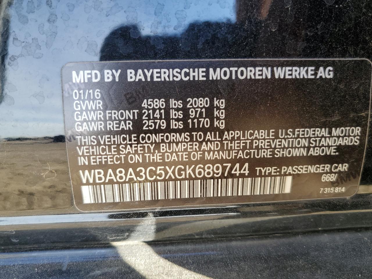 2016 BMW 3 SERIES