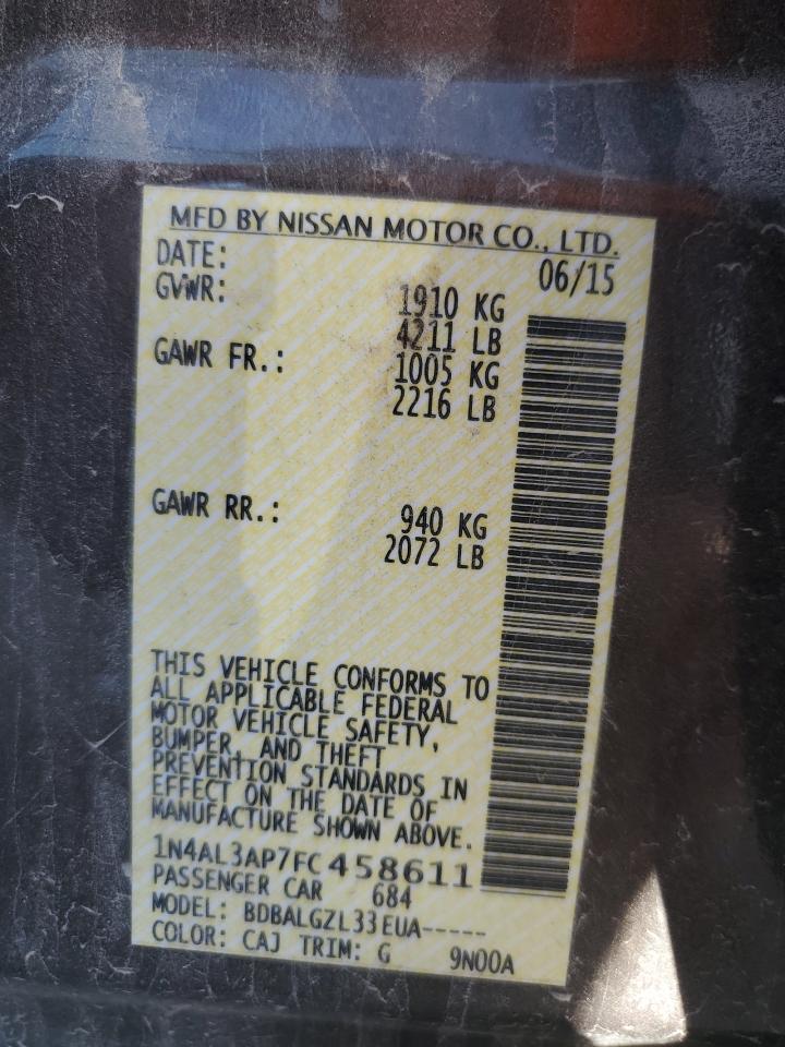 2015 NISSAN ALTIMA