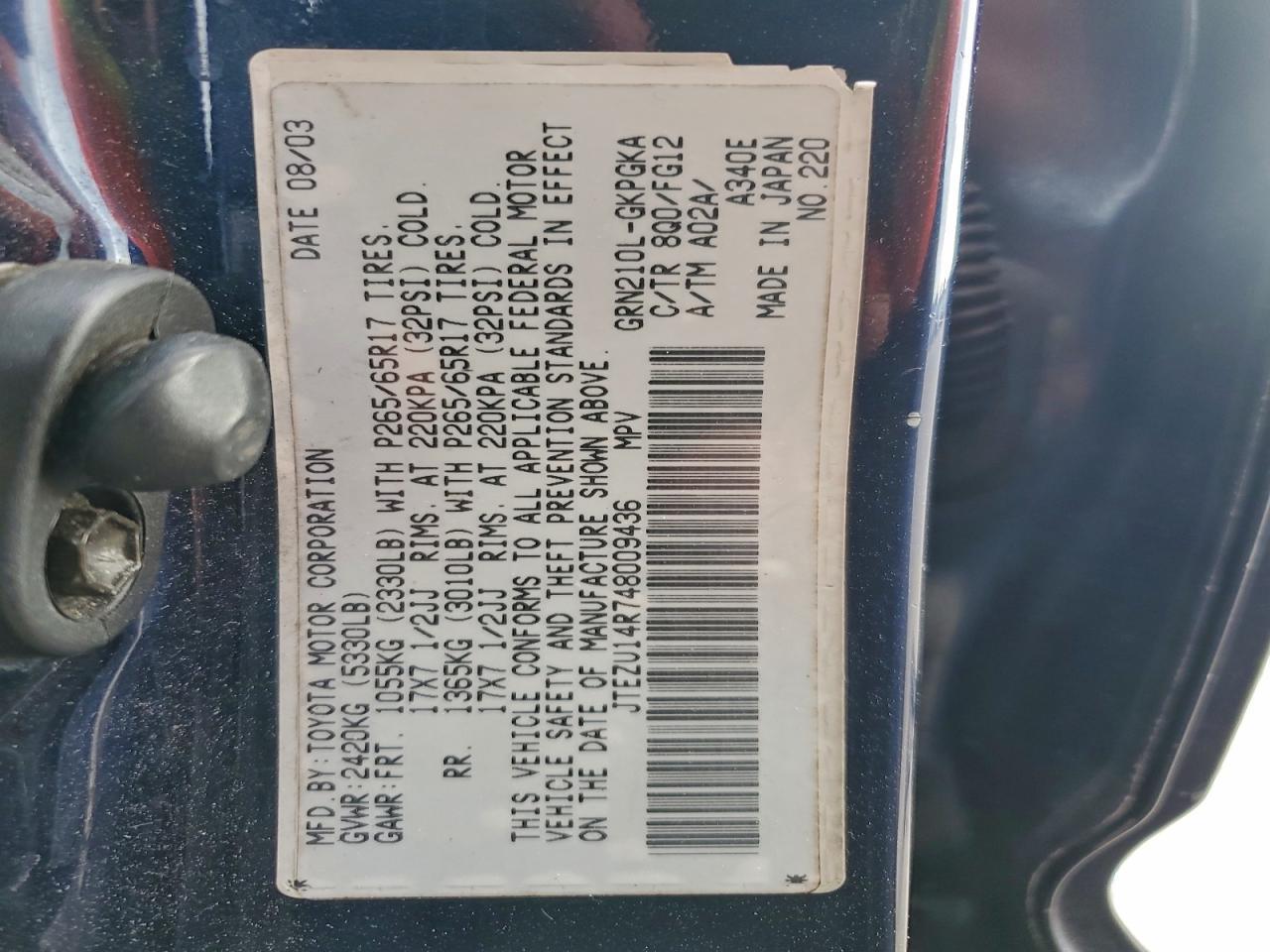 2004 TOYOTA 4Runner