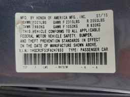 2015 HONDA ACCORD