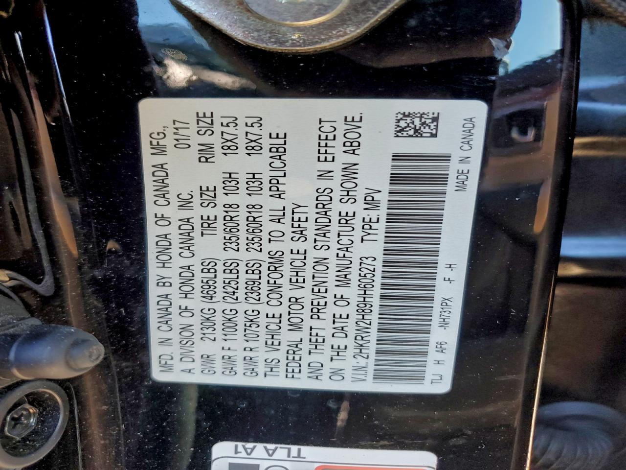 2017 HONDA CR-V
