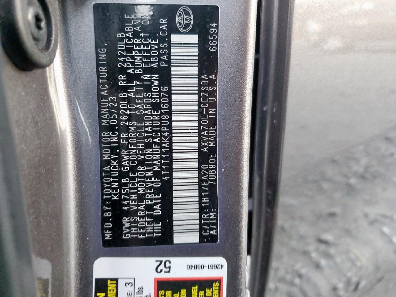 2023 TOYOTA CAMRY