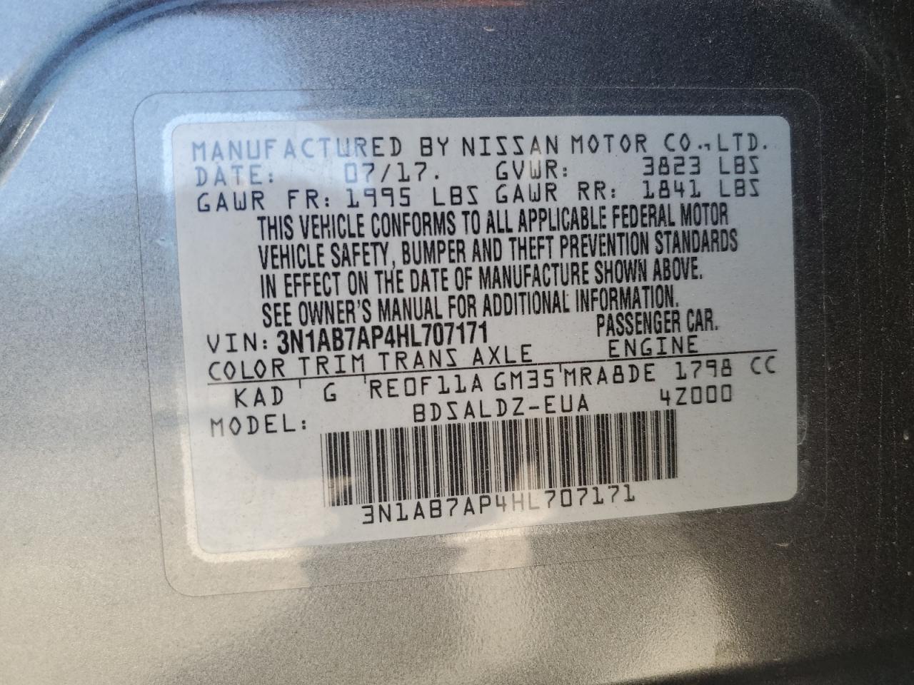 2017 NISSAN SENTRA