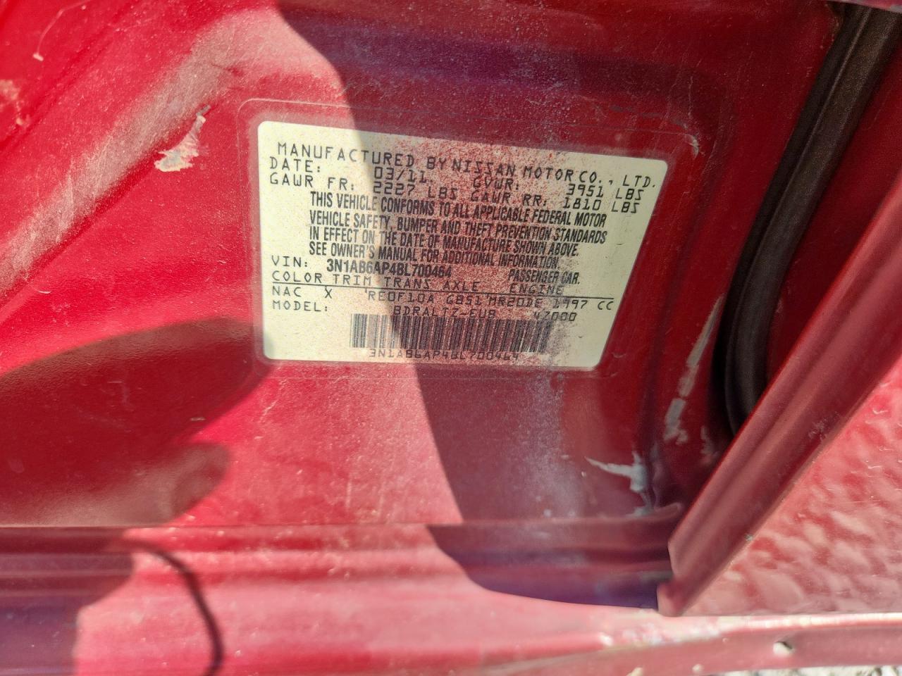 2011 NISSAN SENTRA