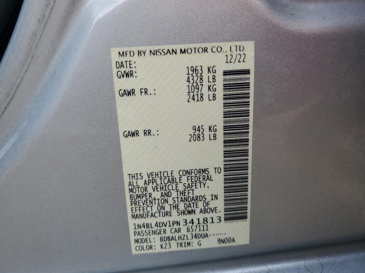 2023 NISSAN ALTIMA