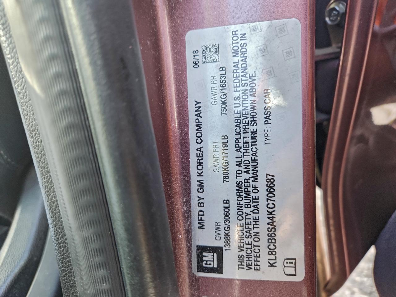 2019 CHEVROLET Spark