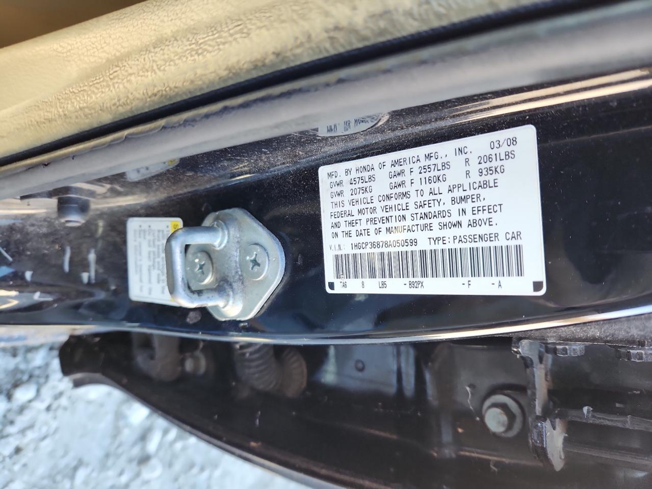 2008 HONDA ACCORD