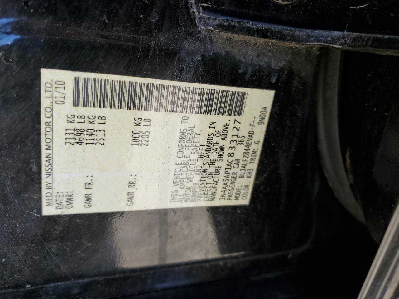 2010 NISSAN Maxima