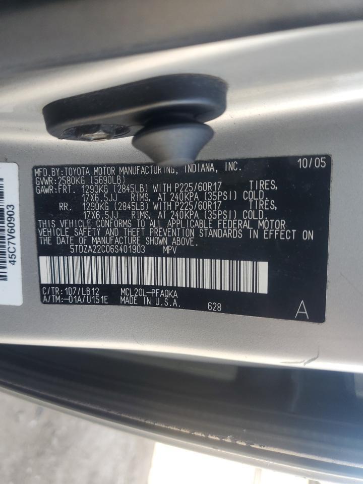 2006 TOYOTA SIENNA