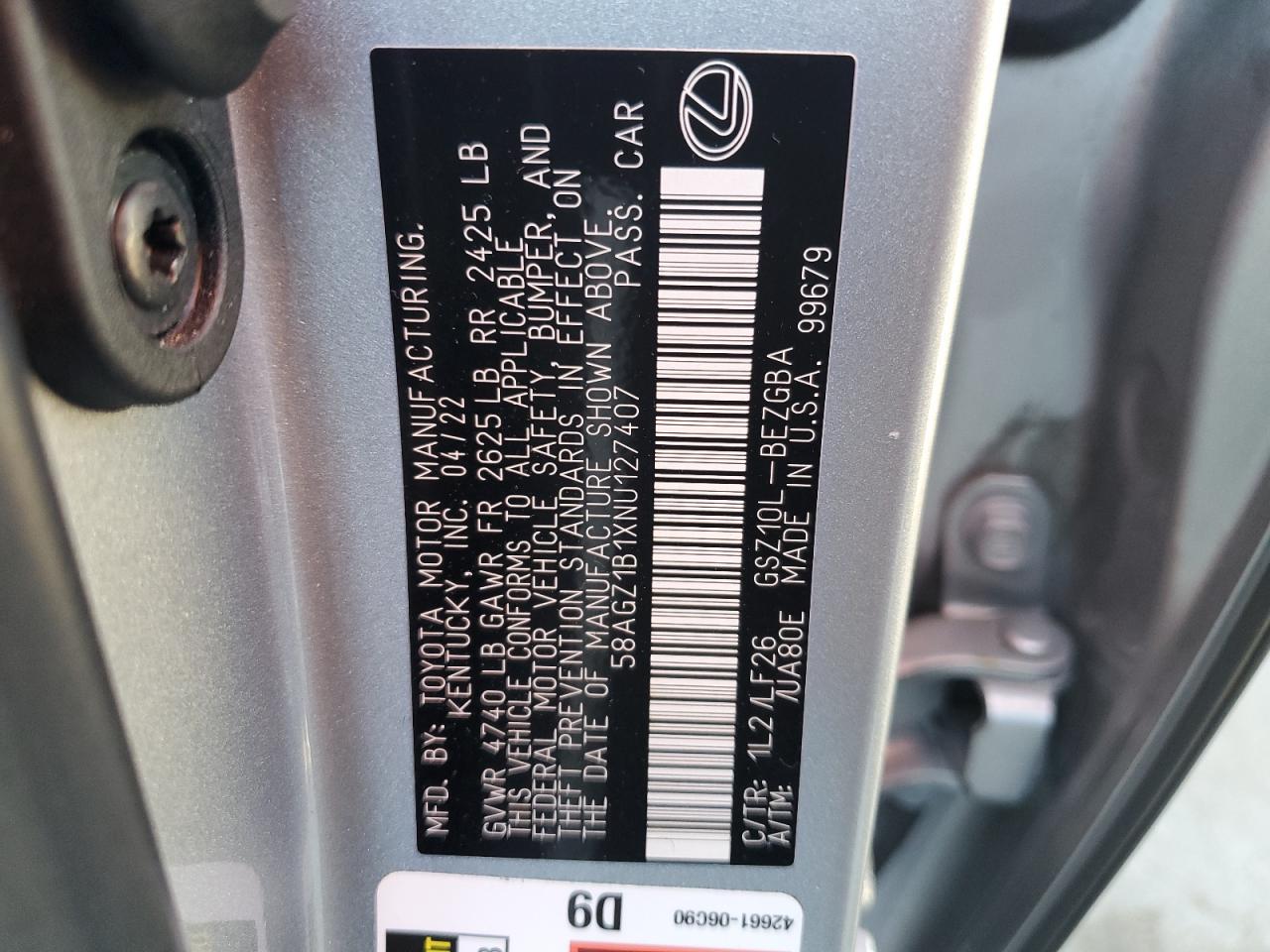 2022 LEXUS ES 350