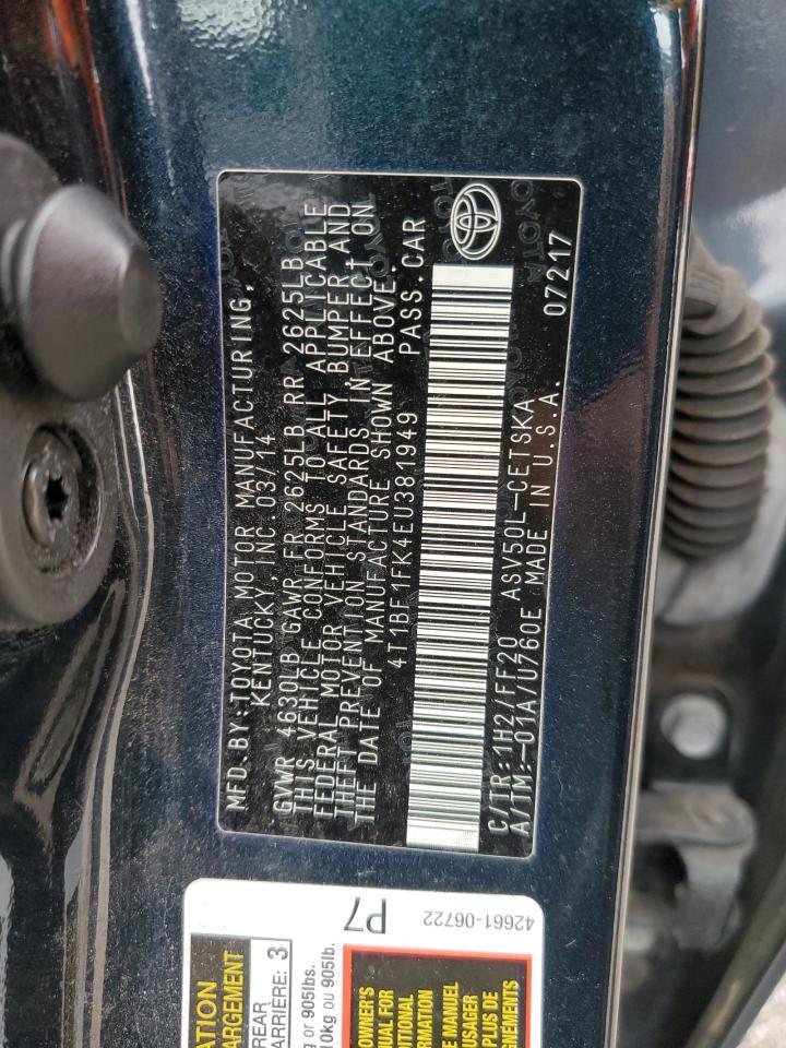 2014 TOYOTA CAMRY